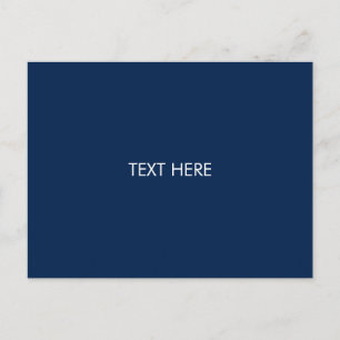 customise, change name text white navy blue postcard