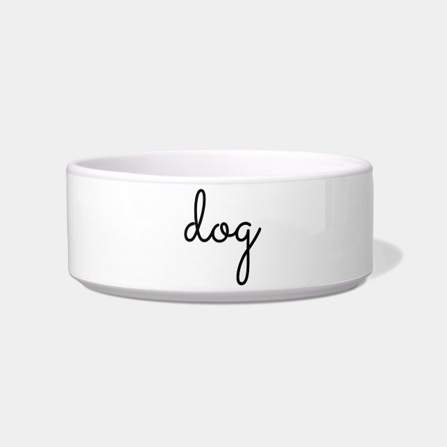 "customise / change your text & colours" - pet bow bowl (Front)