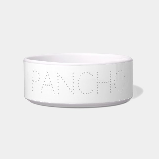 "customise / change your text & colours" - pet bow bowl (Front)