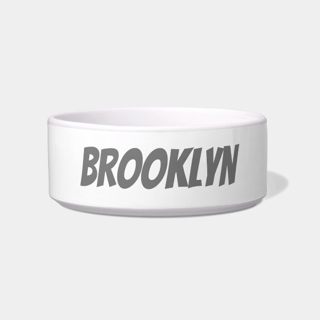 "customise / change your text & colours" - pet bow bowl (Front)