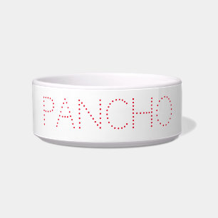 "customise / change your text & colours" - pet bow bowl