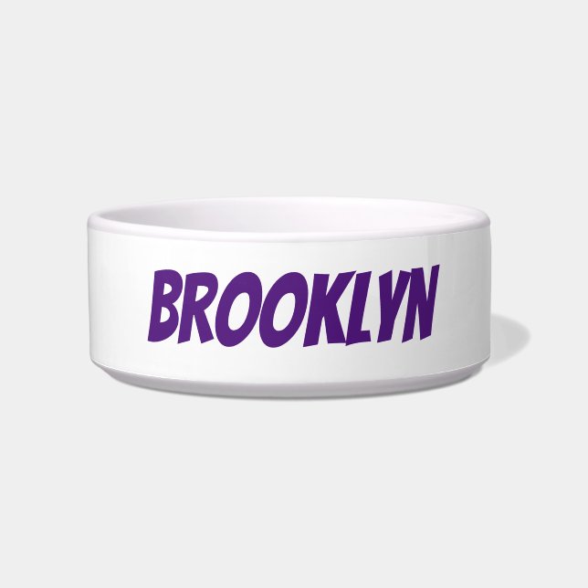 "customise / change your text & colours" - pet bow bowl (Front)