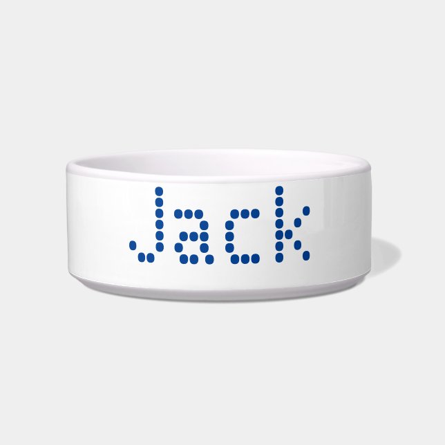 "customise / change your text & colours" - pet bow bowl (Front)