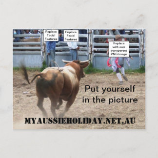 Customise 'Charging Bull' Postcard