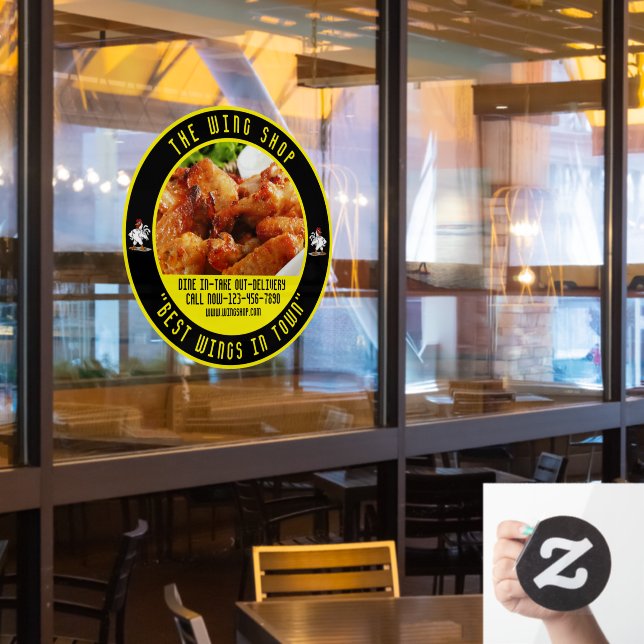 Customise Chicken Wing Restaurant Large Front (Restaurant Window)