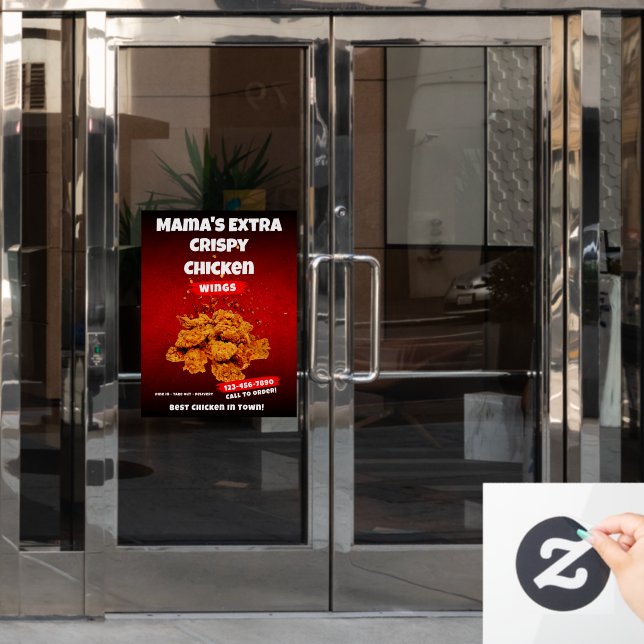 Customise Chicken Wing Restaurant Large Front Door (Office Door)