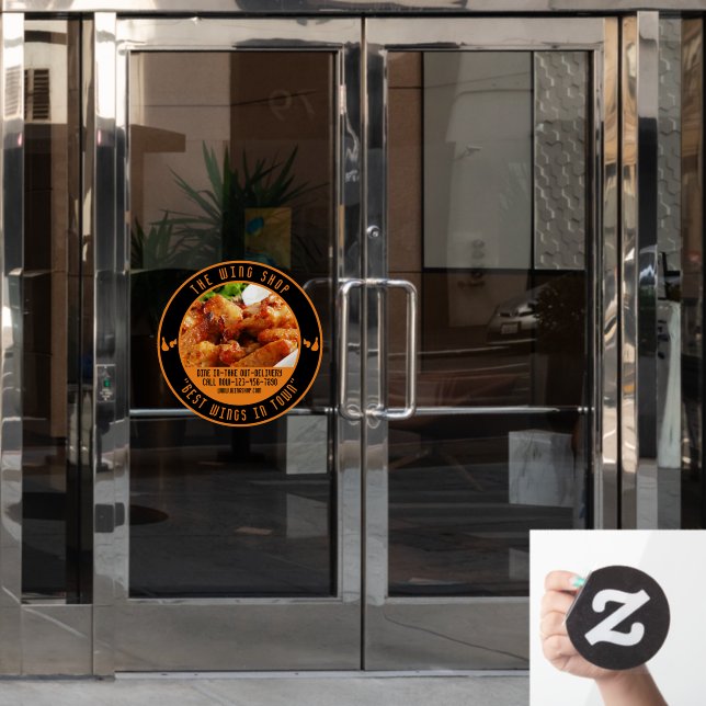 Customise Chicken Wing Restaurant Large Front  Win (Office Door)