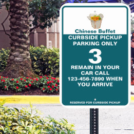 Customise Chinese Restaurant Curbside Pickup Parki