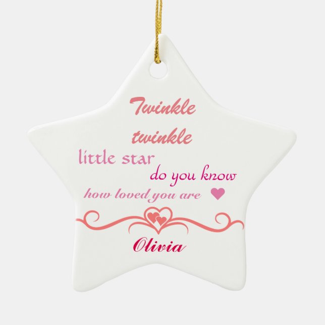 Customise, Christmas Ornament star. (Front)