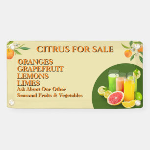 Customise Citrus For Sale Fruit Stand Small Banner
