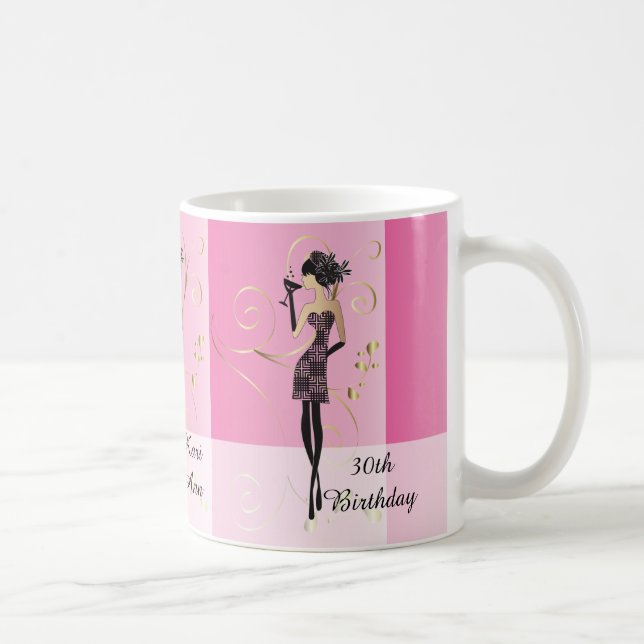 Customise Classy Diva Girl Coffee Mug (Right)