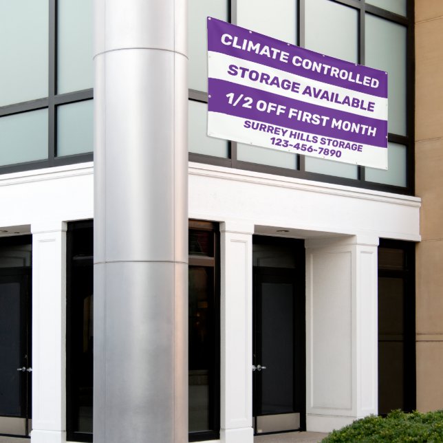 Customise Climate Controlled Storage Units Availab Banner (Outside Building)