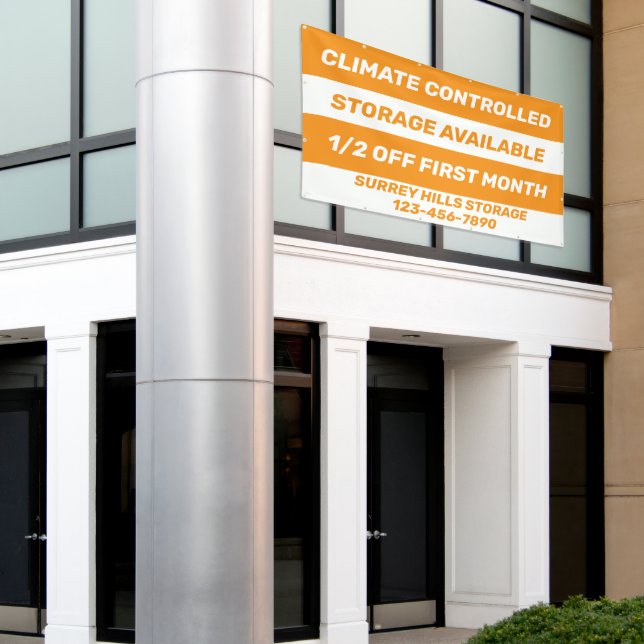 Customise Climate Controlled Storage Units Availab Banner (Outside Building)