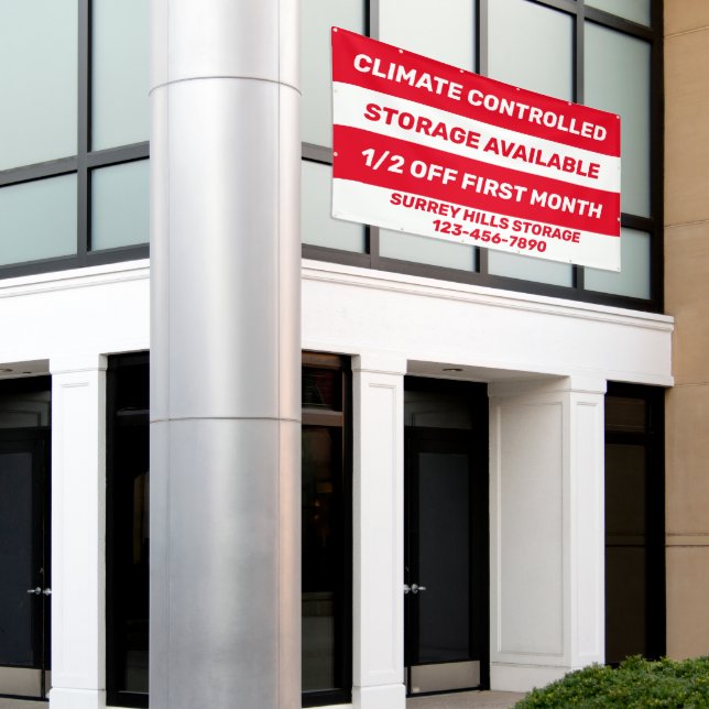 Customise Climate Controlled Storage Units Availab Banner (Outside Building)