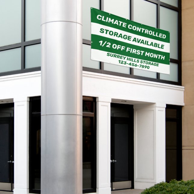 Customise Climate Controlled Storage Units Availab Banner (Outside Building)