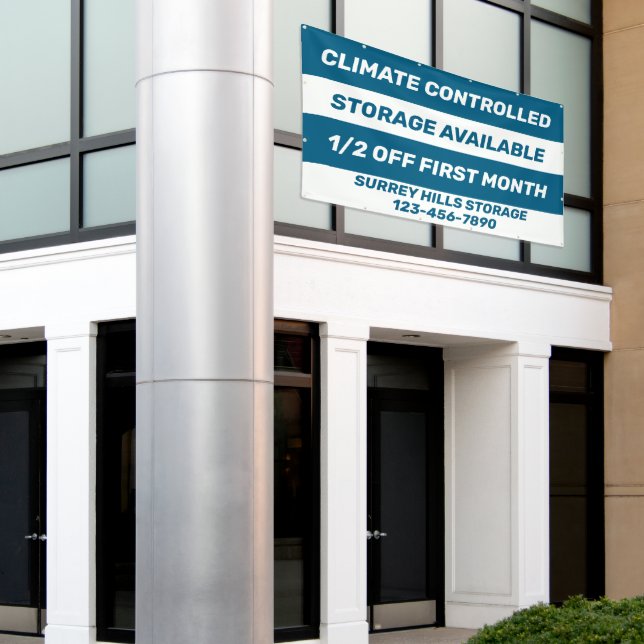 Customise Climate Controlled Storage Units Availab Banner (Outside Building)