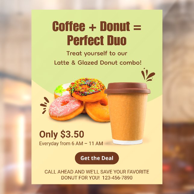 Customise Coffee And Doughnuts The Perfect Duo (Sheet 2)