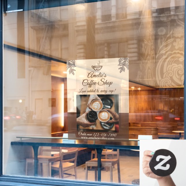 Customise Coffee Shop Business Front Medium  (Cafe Window)