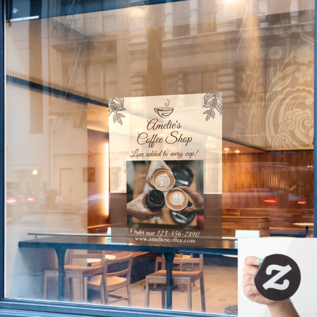 Customise Coffee Shop Business Front Medium  (Cafe Window)