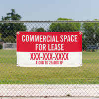 Customise Commercial Space For Lease Fence  Banner
