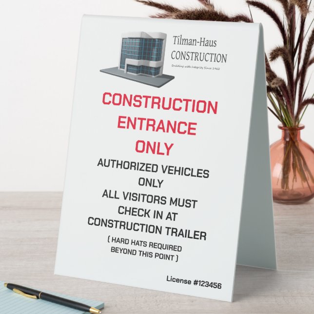 Customise Construction Contractor Logo Site Entran (In SItu (Table))