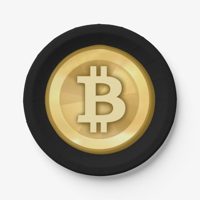 Customise Cool Bitcoin Paper Plate (Front)