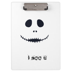 Customise Cool Halloween Scary Face Clipboard