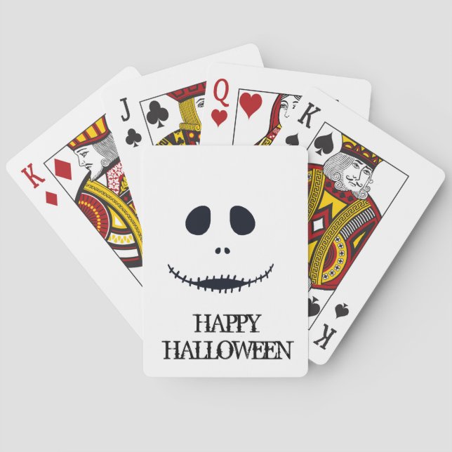 Customise Cool Halloween Scary Face Playing Cards (Back)