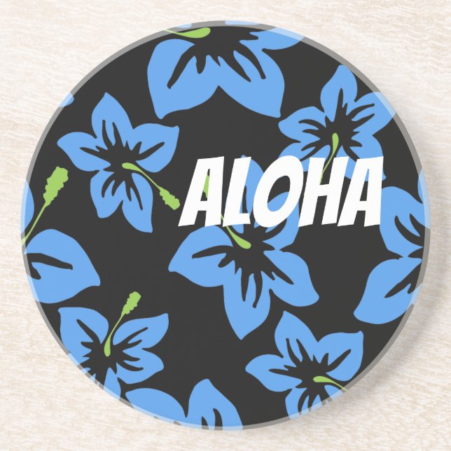 Customise Cool Hawaii Flowers Coaster (Front)