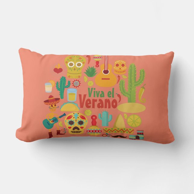 Customise Cool Mexico Monuments Design Lumbar Cushion (Front)