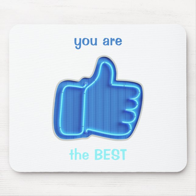 Customise Cool Neon Hand Mouse Pad (Front)