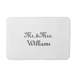 Customise Couple's last name, Mr. & Mrs. Bath Mat