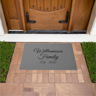 Customise Couple's last name, year, number Doormat