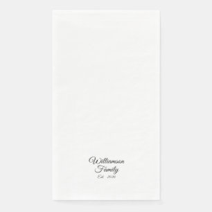 Customise Couple's last name, year, number Napkin