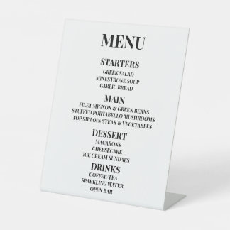 Customise - Create Your Own Menu Pedestal Sign