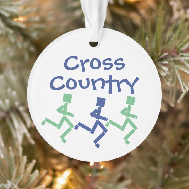 Customise Cross Country Running Back and Front Ornament (Tree)