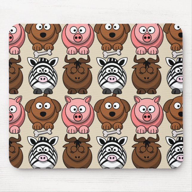 Customise Cute Child Animals Mouse Pad (Front)