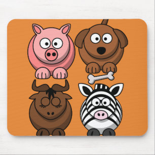Customise Cute Child Animals Mouse Pad