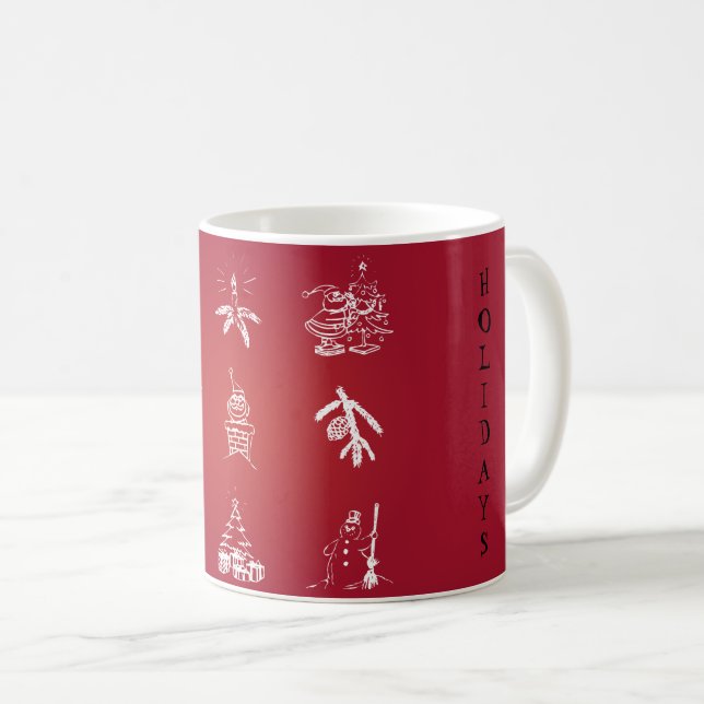 Customise Cute Christmas Design Coffee Mug (Front Right)