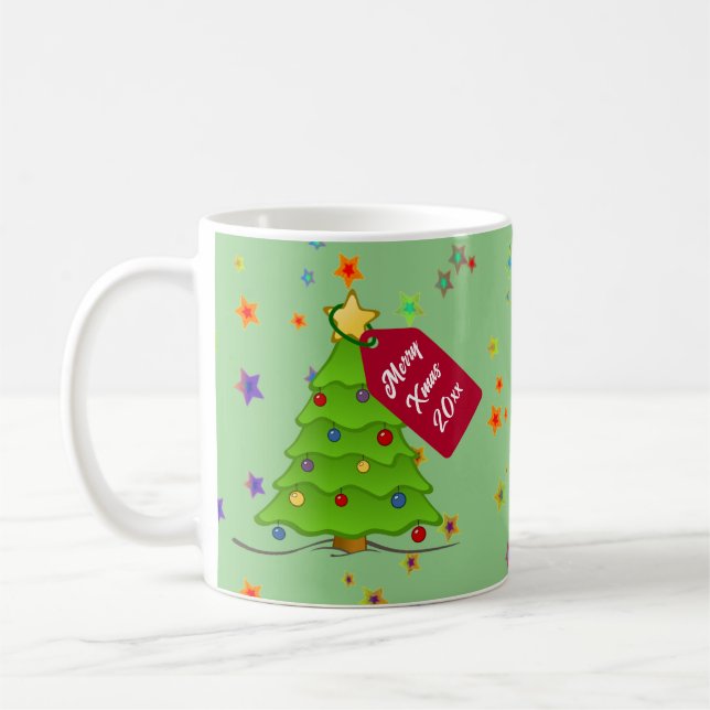 Customise Cute Christmas Tree Holiday Mug (Left)