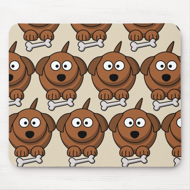 Customise Cute Dog for kids Mouse Pad (Front)