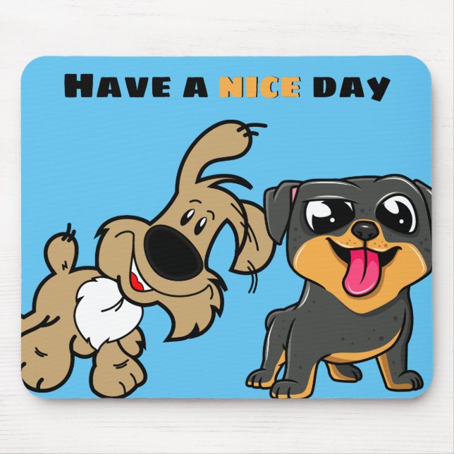 Customise Cute Doggy Mouse Pad (Front)