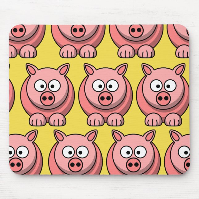 Customise Cute Pig Mousepad for Kids (Front)