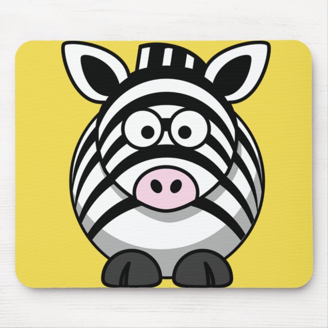 Customise Cute Zebra Mouse Pad (Front)