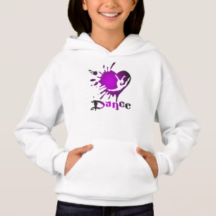 Customise Dance Heart Splat Girls Shirts Hoodies