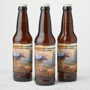 Customise Deer In The Rut Any State Detailed Beer Bottle Label