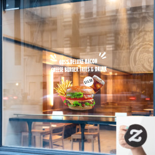 Customise Deluxe Burger Fries Drink Restaurant Med
