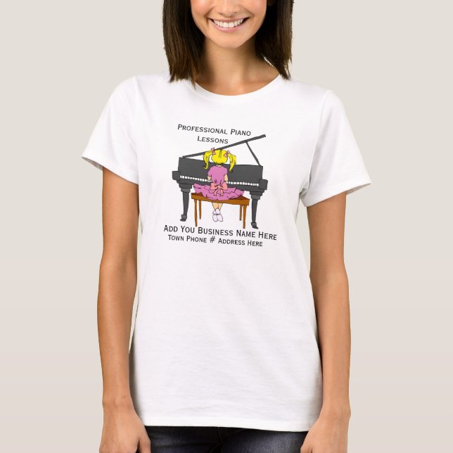 Customise Design For  Piano Teachers  T-shirt (Front)
