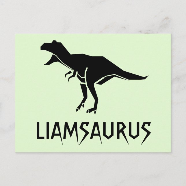 Customise Dinosaur Name Personalise Postcard (Front)