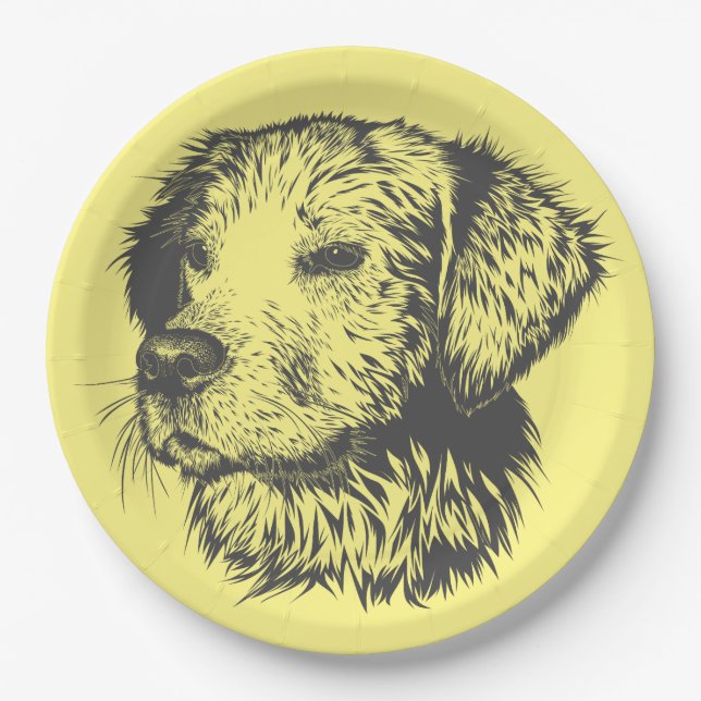 Customise Dog Paper Plate (Front)